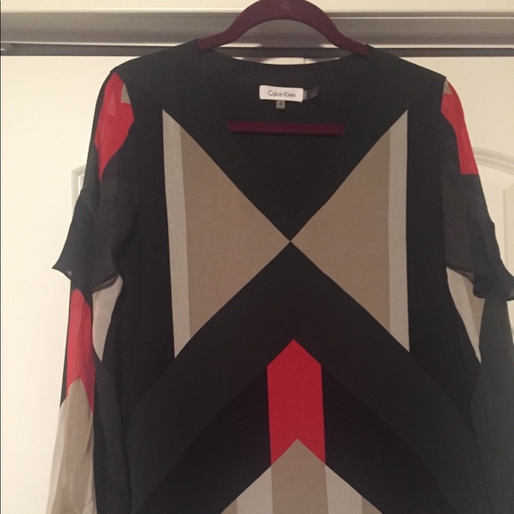 Calvin Klein chiffon top - Picture 1 of 4